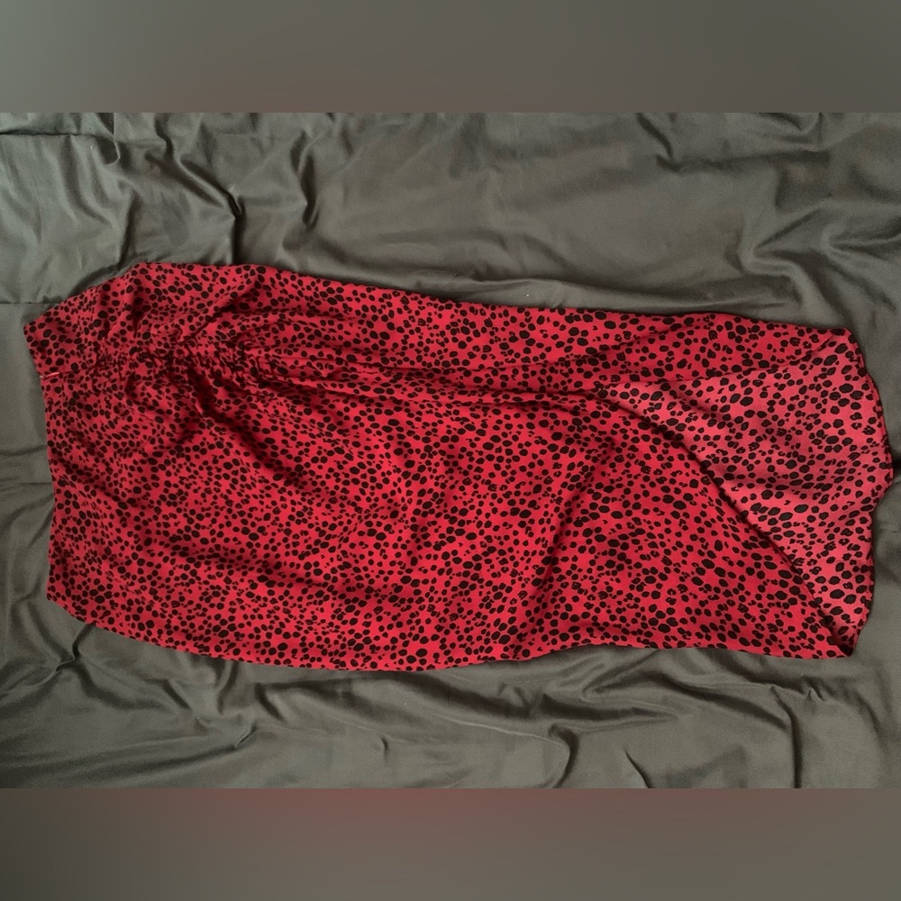 Cheetah Print Slit Skirt